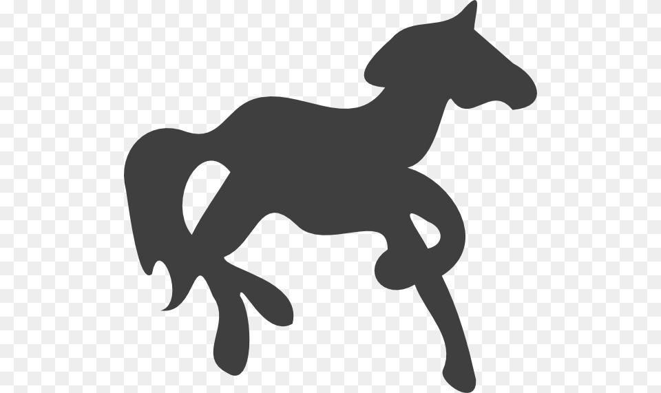 Carousel Horse Clip Art, Silhouette, Stencil, Animal, Canine Free Png