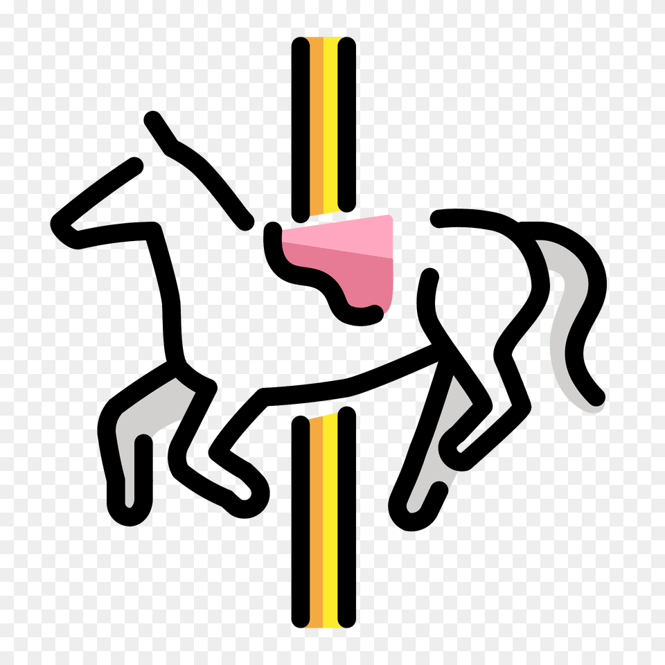 Carousel Horse Emoji Clipart, Animal, Mammal, People, Person Png Image