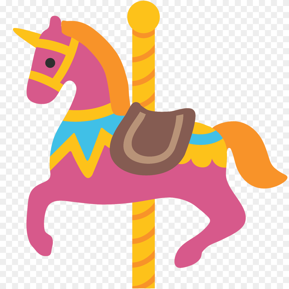 Carousel Horse Emoji Clipart, Amusement Park, Play Free Png Download