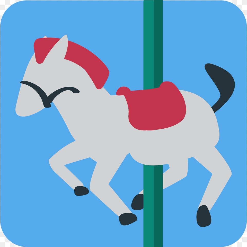 Carousel Horse Emoji Clipart, Amusement Park Png Image