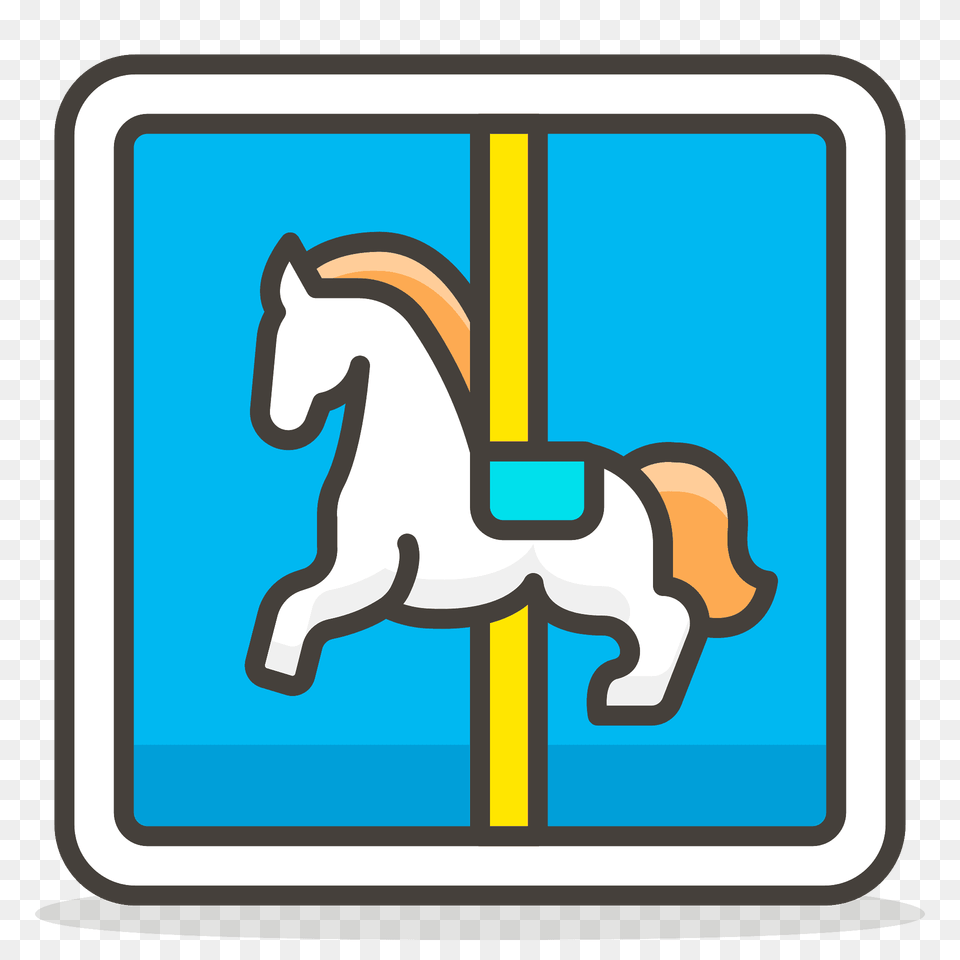 Carousel Horse Emoji Clipart, Amusement Park, Play Png