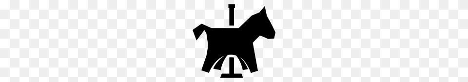 Carousel Horse Icon, Gray Free Png