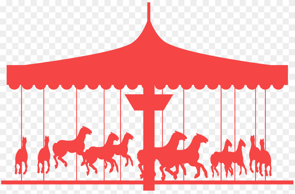 Carousel Horse Silhouette, Play, Amusement Park, Animal, Mammal Png