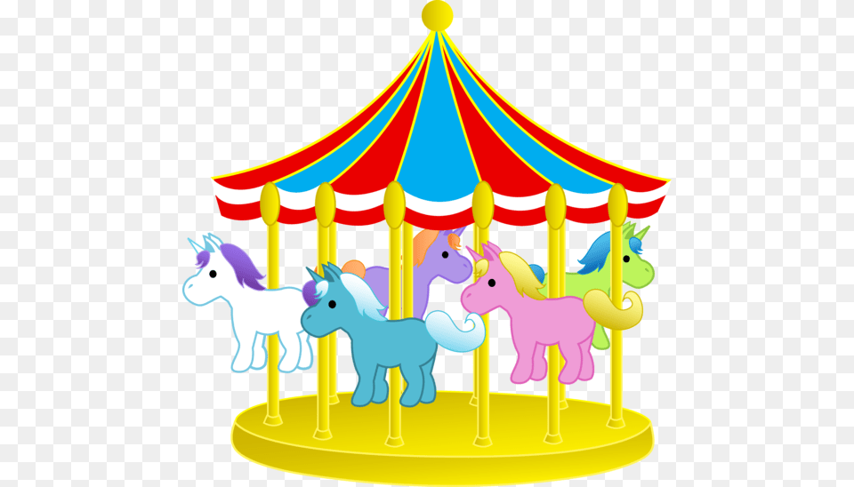 Carousel Ponies Cute Carnival Carousel With Ponies, Amusement Park, Play, Animal, Elephant Free Png Download