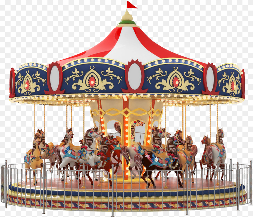 Carousel Transparent Images Carousel 3d Model, Amusement Park, Play, Fun, Theme Park Free Png Download