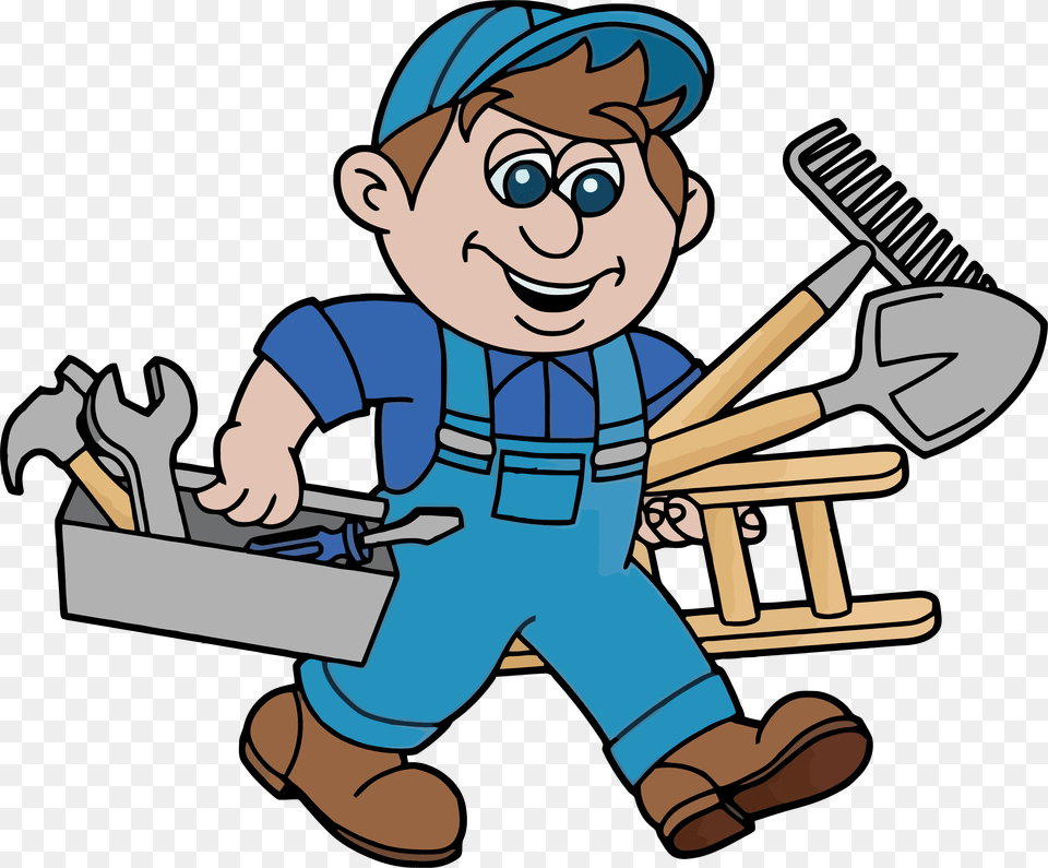 Carpanter Worker Man Walking Clipart Handy Man, Baby, Person, Cleaning, Face Free Png