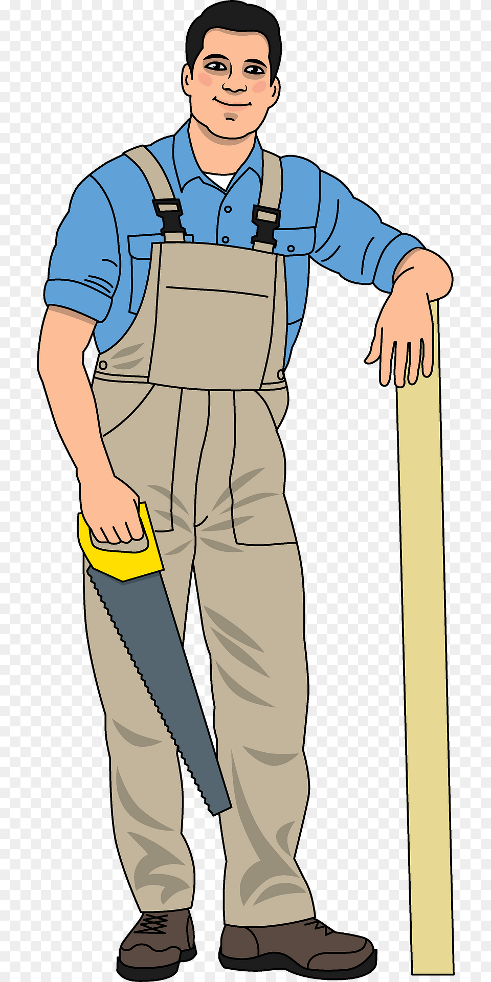 Carpenter Clipart, Pants, Clothing, Adult, Person Free Png