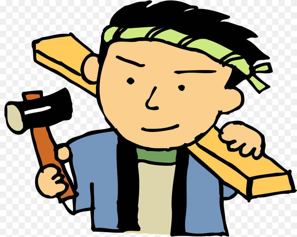 Carpenter Man Work Clipart, Baby, Person, Face, Head Free Png Download