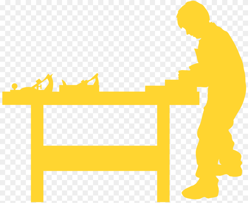 Carpenter Silhouette, Person, Architecture, Building, Factory Free Png Download