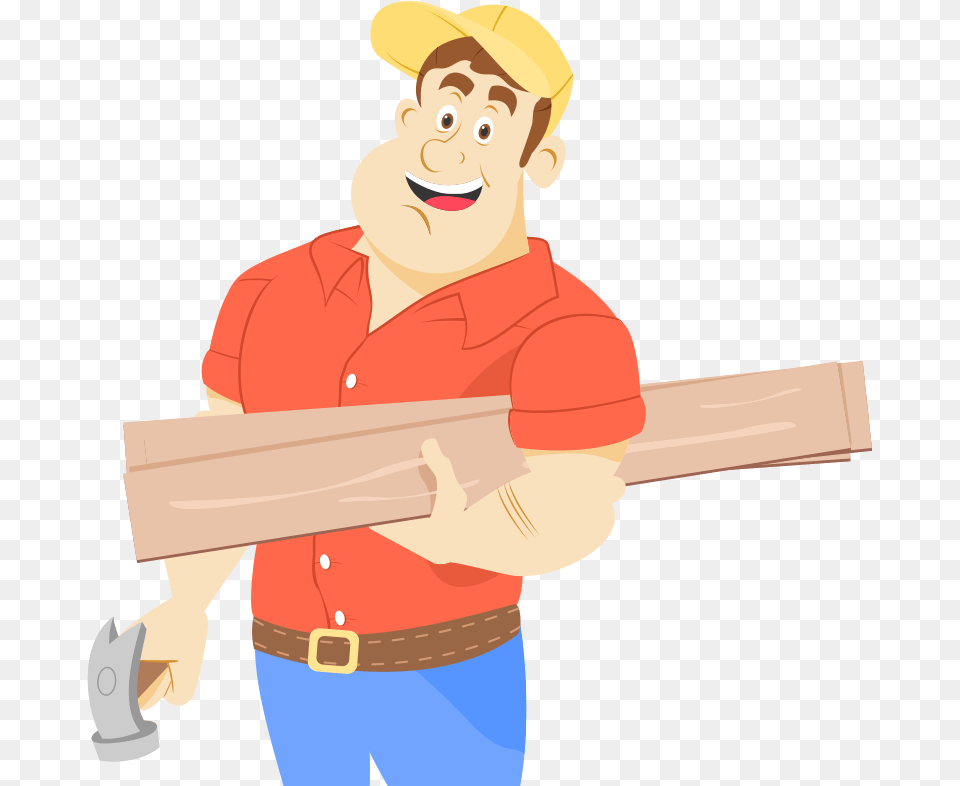 Carpenters Cartoon, Box, Baby, Person, Package Png Image