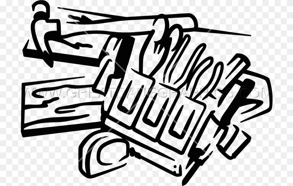 Carpenters Tools Production Ready Artwork For T Shirt Printing, Text, Bulldozer, Machine Free Png