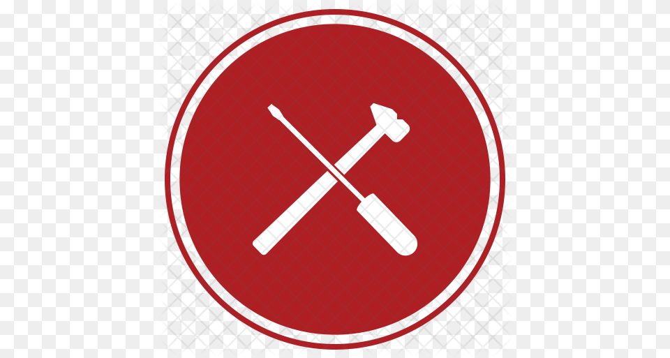 Carpentry Tools Icon Sledgehammer, Maroon Png Image