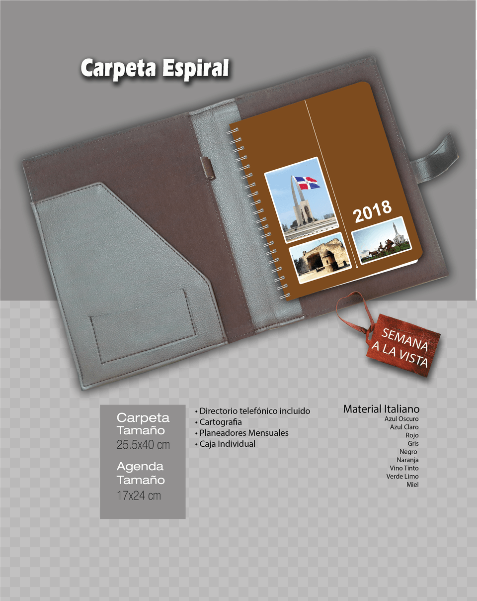 Carpeta Espiral Semanal Wallet Free Transparent Png