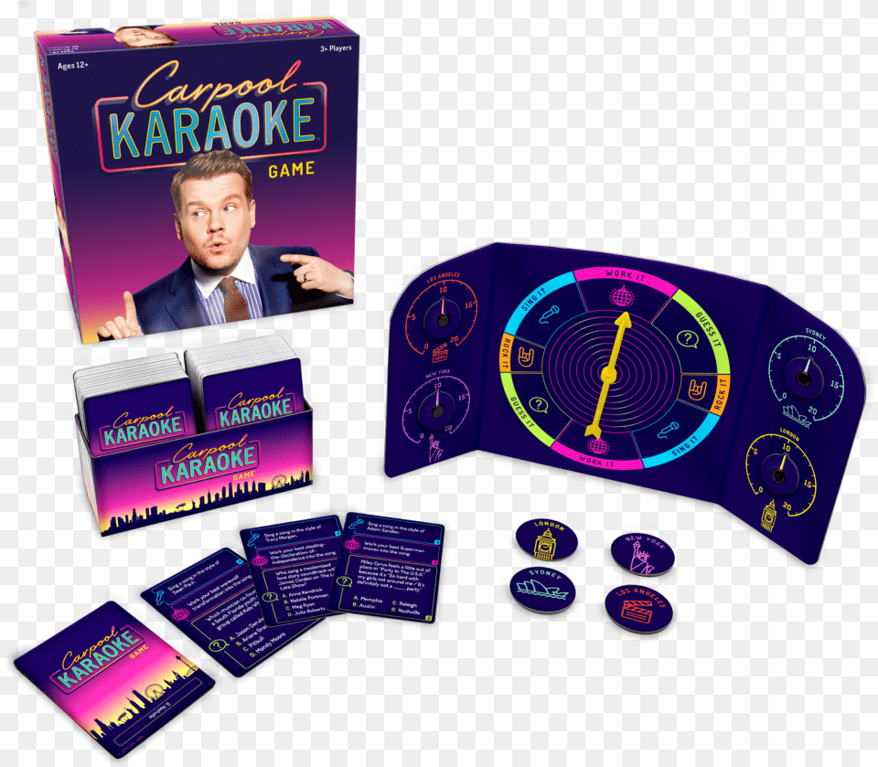 Carpool Karaoke Board Game, Advertisement, Purple, Poster, Adult Png