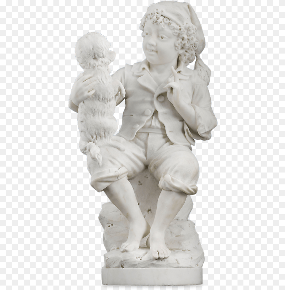 Carrara Marble Figure By Antonio Piazza, Figurine, Baby, Person, Art Free Transparent Png
