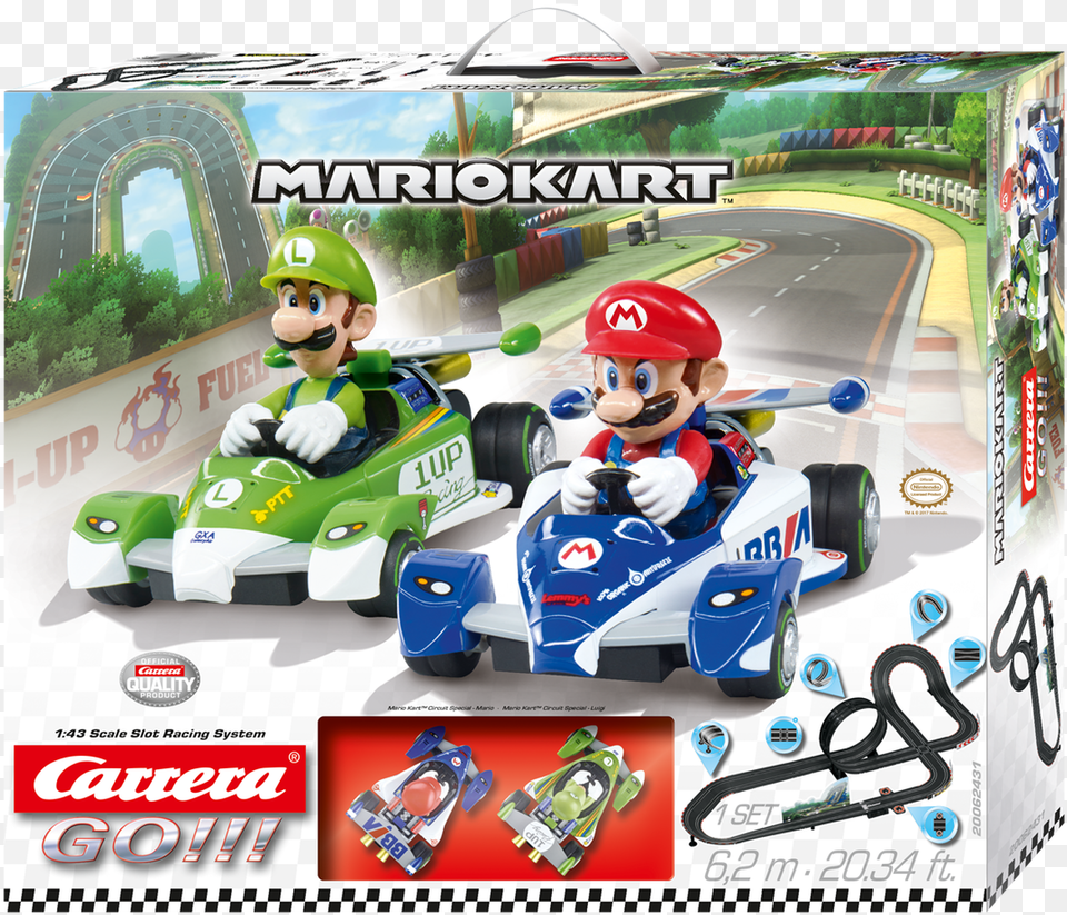 Carrera Go Mario Kart Mario Kart Carrera Race Track, Vehicle, Transportation, Wheel, Machine Free Png