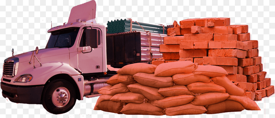 Carretas Americanos No Transporte De Conteines, Brick, Machine, Wheel, Trailer Truck Free Png