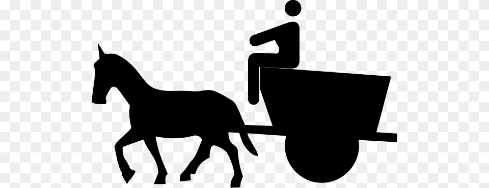 Carriage, Silhouette, Animal, Horse, Mammal Free Transparent Png
