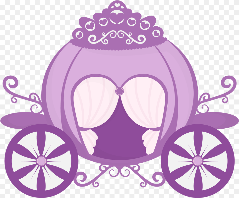 Carriage Disney Princess Cinderella Clip Art Sofia The First Carriage, Purple, Machine, Wheel, Flower Png