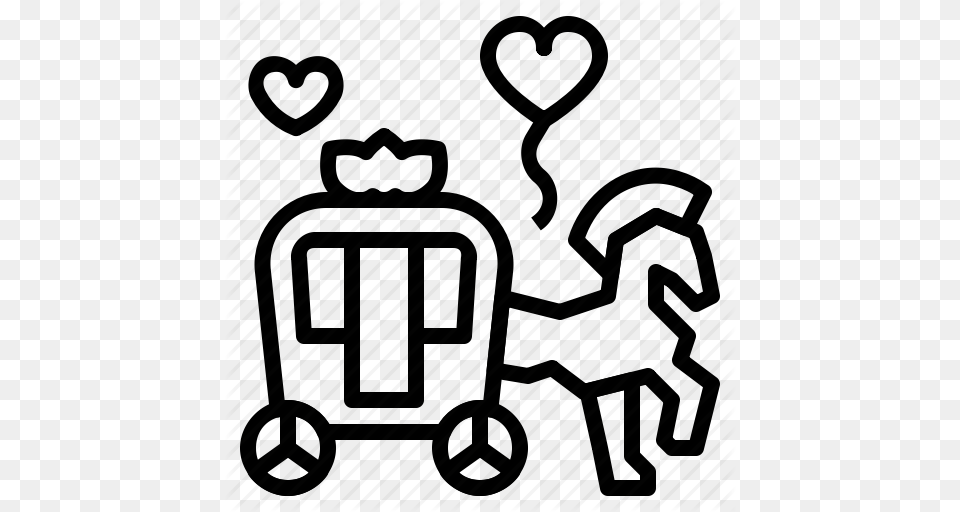 Carriage Drawn Hear Horse Royal Wedding Icon, Transportation, Vehicle Free Png Download