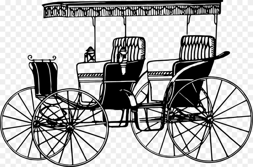 Carriage Surrey Wheel Wagon Carriage, Gray Free Png Download