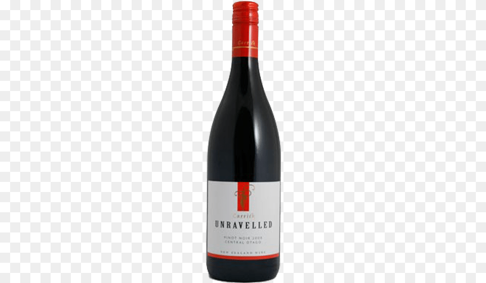 Carrick Unravelled Pinot Noir, Alcohol, Wine, Beverage, Bottle Png Image