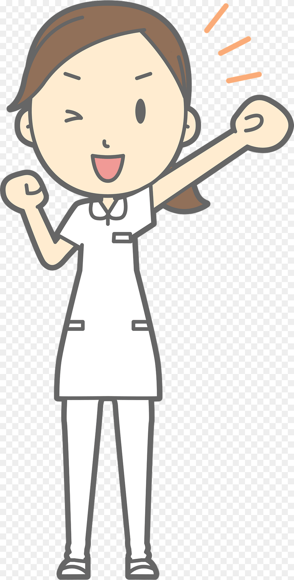 Carrie Nurse Woman Is Cheering Clipart, Cutlery, Person, Spoon, Face Free Png