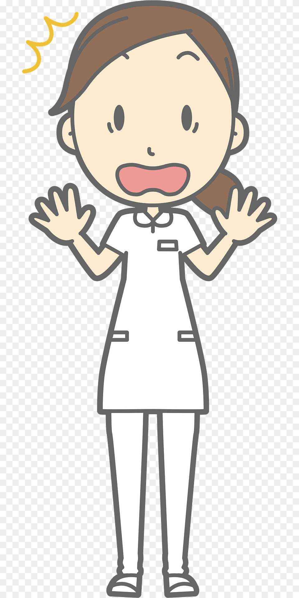 Carrie Nurse Woman Is Surprised Clipart, Clothing, Coat, Baby, Person Free Transparent Png