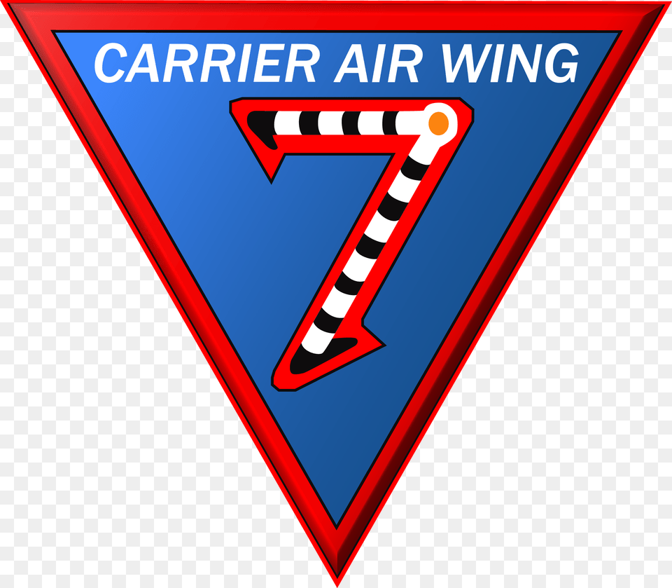 Carrier Air Wing 7 Patch 2015 Carrier Air Wing Seven, Triangle, Symbol, Sign, Dynamite Png Image