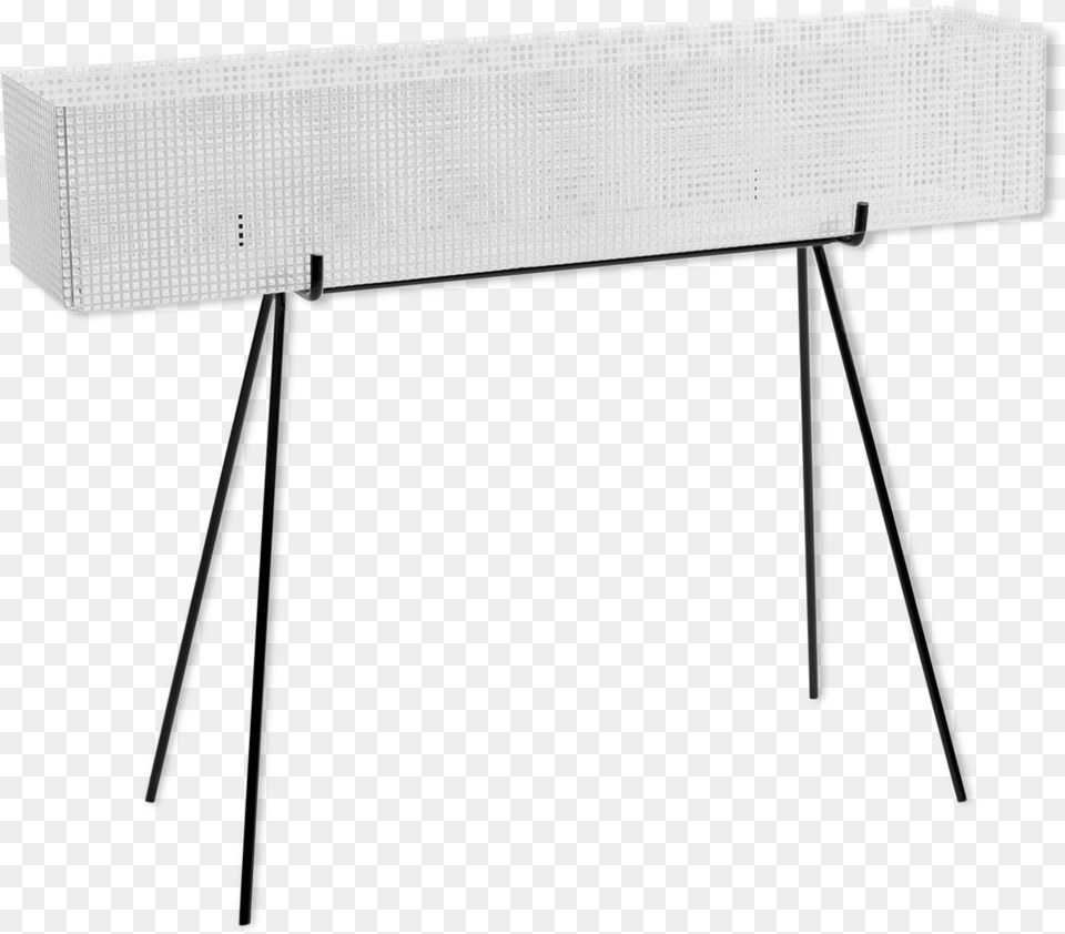 Carries Metal Perforated White Plant Folding Table, Furniture, Desk, Bench, Fence Png Image