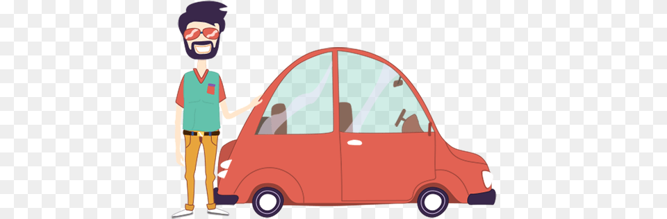 Carro Cartoon, Car, Transportation, Vehicle, Person Free Png Download