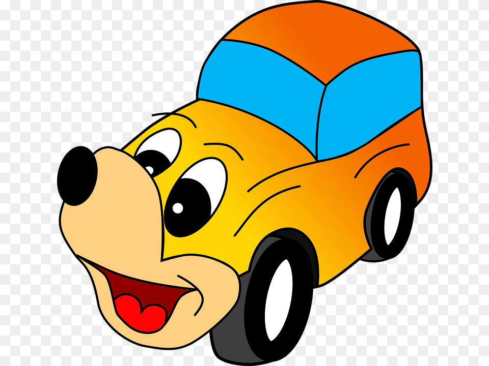 Carro Desenhos Animados Co Rosto Txi Funny Cartoon Car, Transportation, Vehicle Free Png