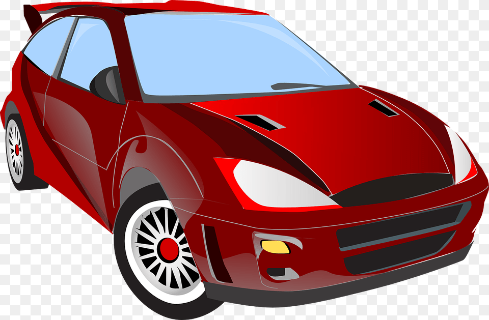 Carro Rojo Animado, Alloy Wheel, Vehicle, Transportation, Tire Free Png