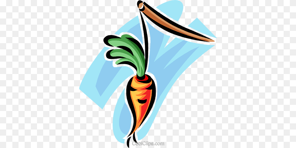 Carrot Dangling On A Stick Royalty Vector Clip Art, Food, Plant, Produce, Vegetable Free Png Download
