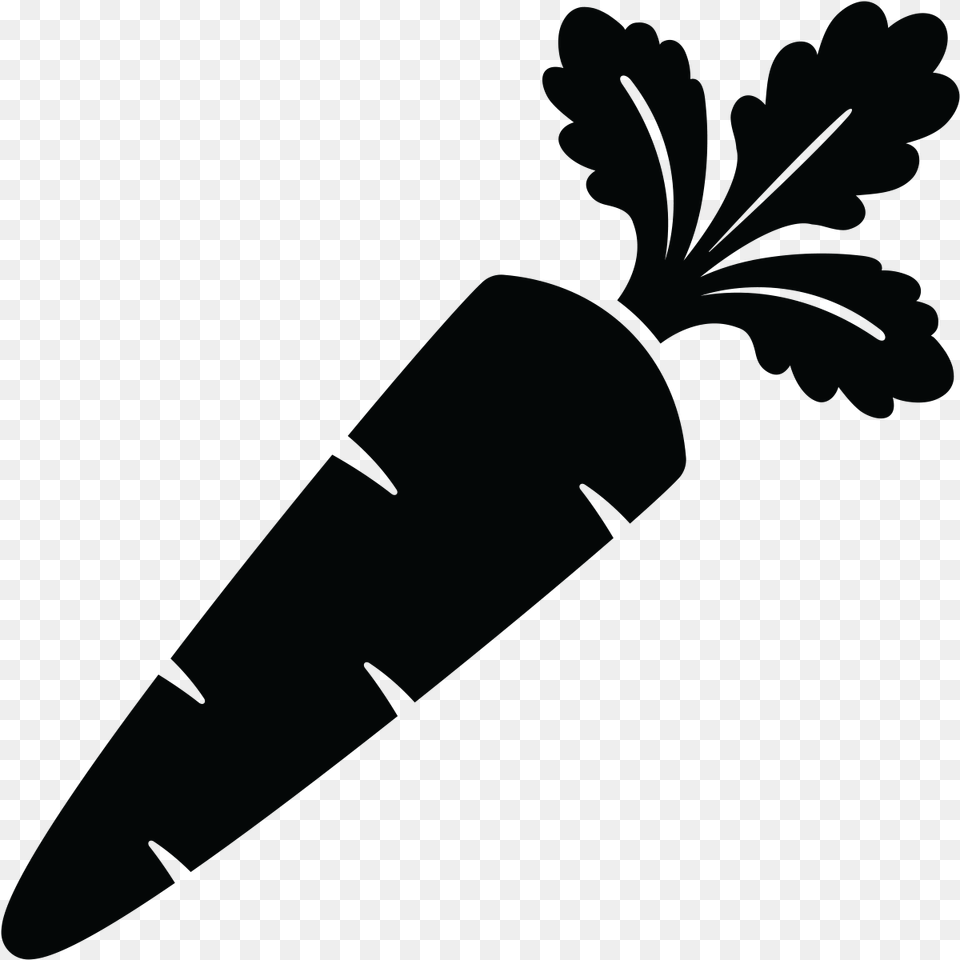 Carrot Icon Vegan Black And White Carrot Vector, Food, Plant, Produce, Vegetable Free Transparent Png