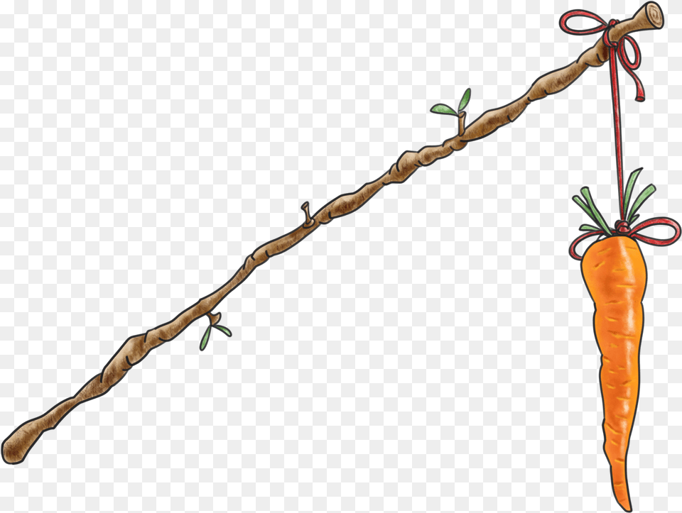 Carrot On Stick2x Carrot On Stick, Food, Plant, Produce, Vegetable Free Png Download