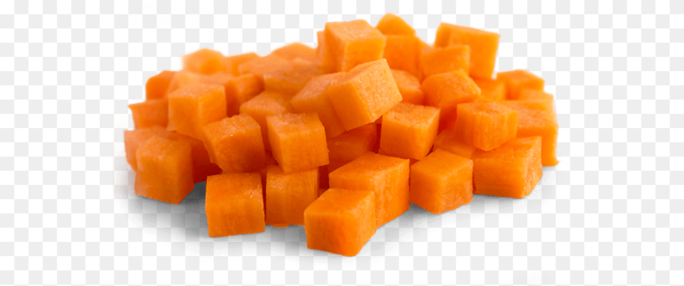 Carrots Cubes Chopped Carrot, Food, Produce, Plant, Vegetable Free Png Download