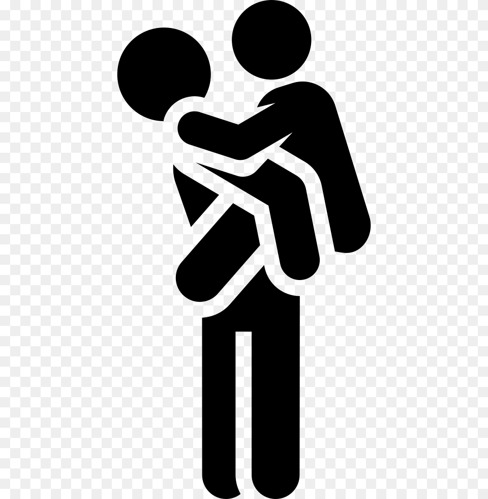 Carrying On Back Icon Stencil, Boy, Child, Male Free Png Download