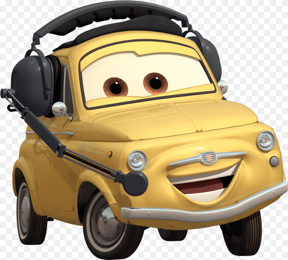 Cars 2 Mater Cars Luigi, Car, Transportation, Vehicle, Grass Png