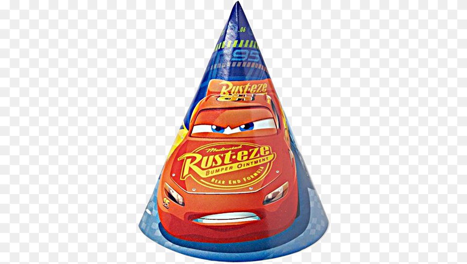 Cars 3 Cone Party Hats Just For Kids Party Hat Cars, Clothing, Boat, Canoe, Kayak Free Png