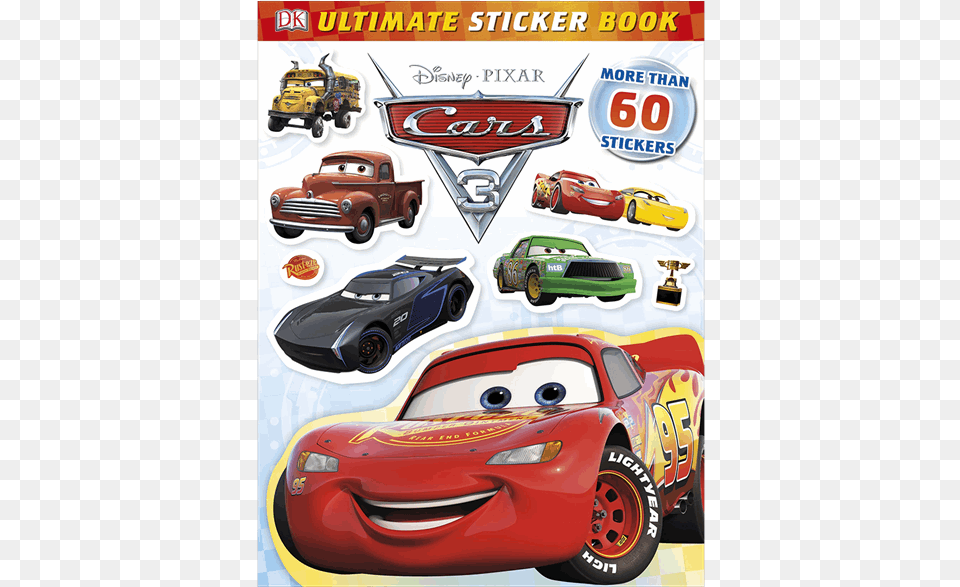 Cars 3 Sticker Book, Wheel, Vehicle, Transportation, Tire Png