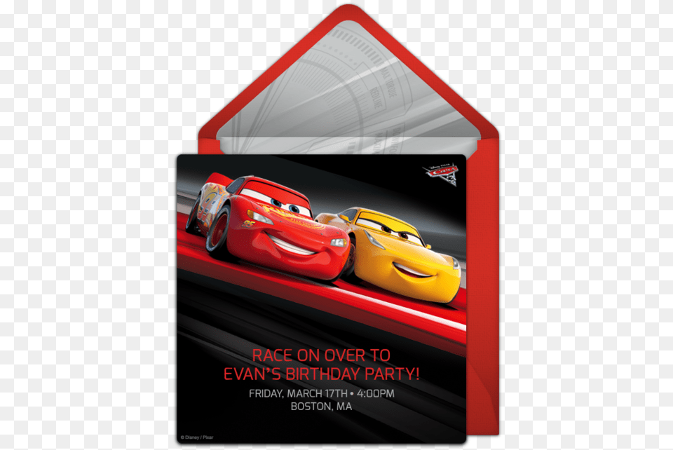 Cars Birthday Invitation Design, Advertisement, Poster, Wheel, Machine Free Png