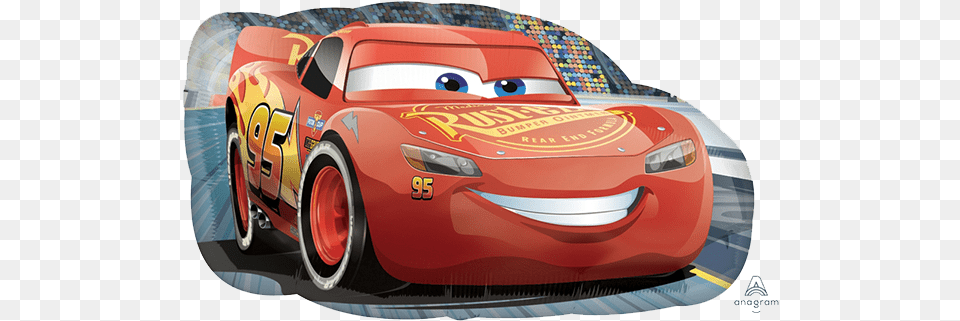 Cars Lightning Mcqueen Supershape Balloon Disney Cars 3 Lightning Mcqueen, Car, Sports Car, Transportation, Vehicle Free Png