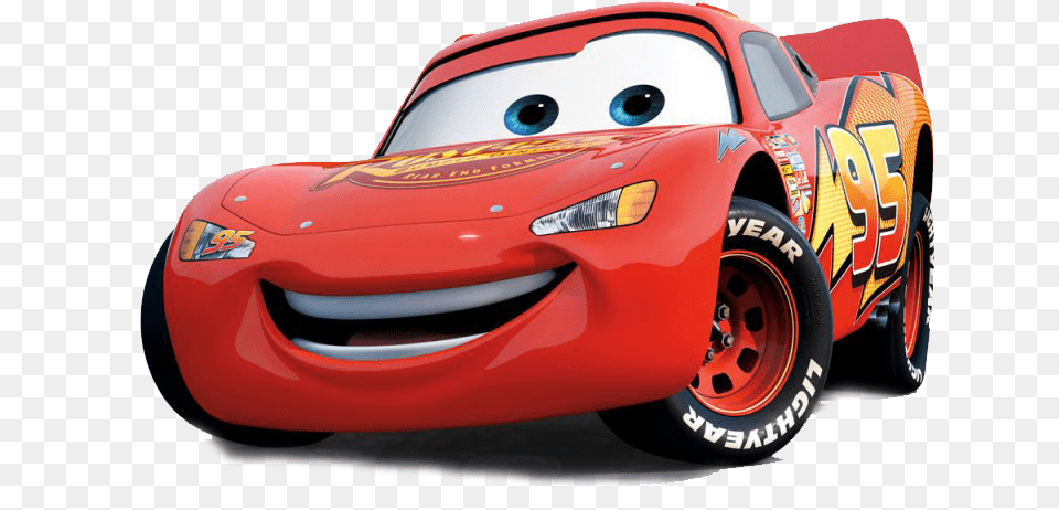 Cars Mcqueen Lightning Mater Car Cartoon Pixar Clipart Lightning Mcqueen, Wheel, Machine, Vehicle, Transportation Free Transparent Png