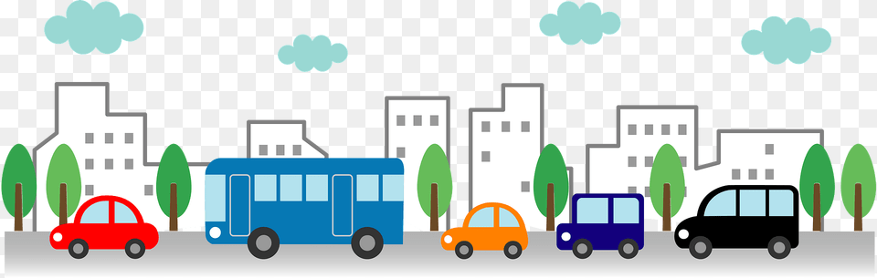 Cars On A Street In Town Clipart, Neighborhood, City, Machine, Wheel Free Transparent Png