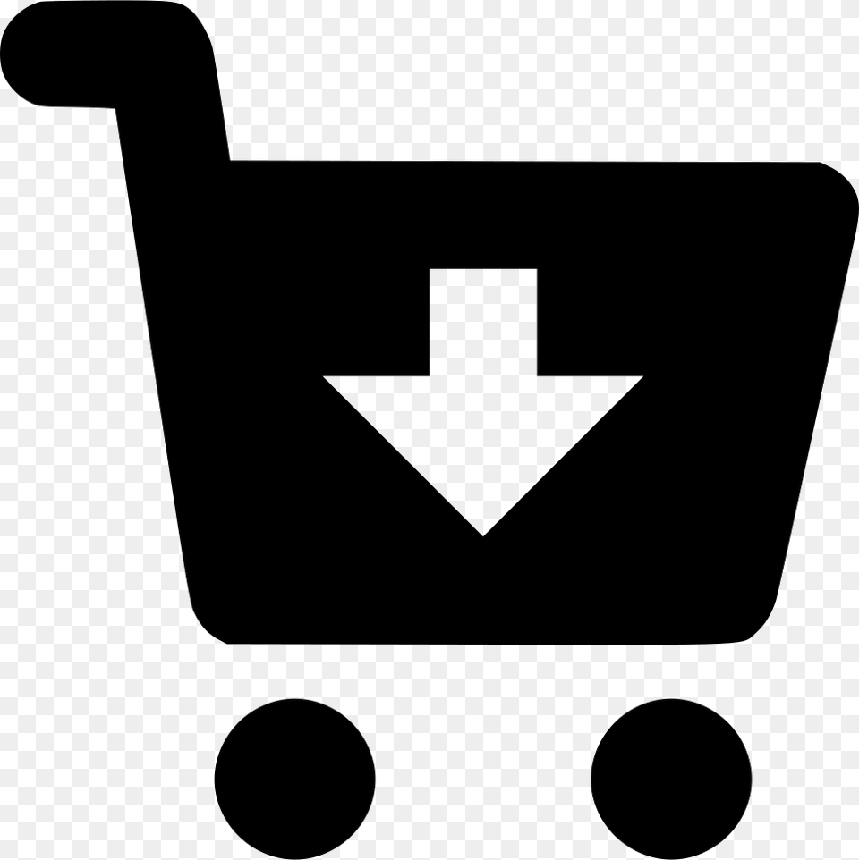 Cart Arrow Down Cart With Arrow Icon, First Aid, Stencil, Triangle, Shopping Cart Free Transparent Png