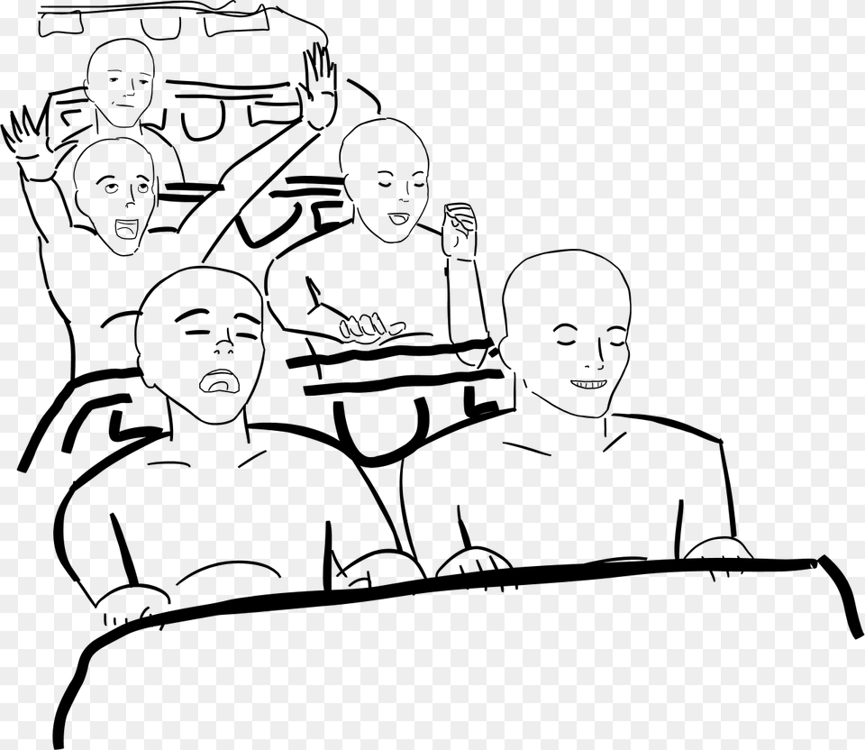 Cart Drawing Roller Coaster Roller Coaster People Drawing, Gray Free Transparent Png