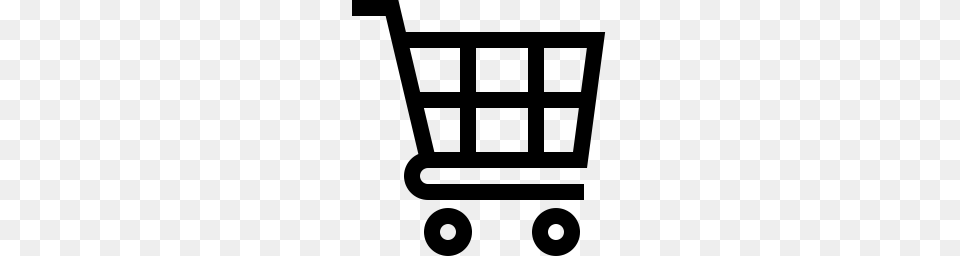 Cart Icon Outline, Gray Free Transparent Png