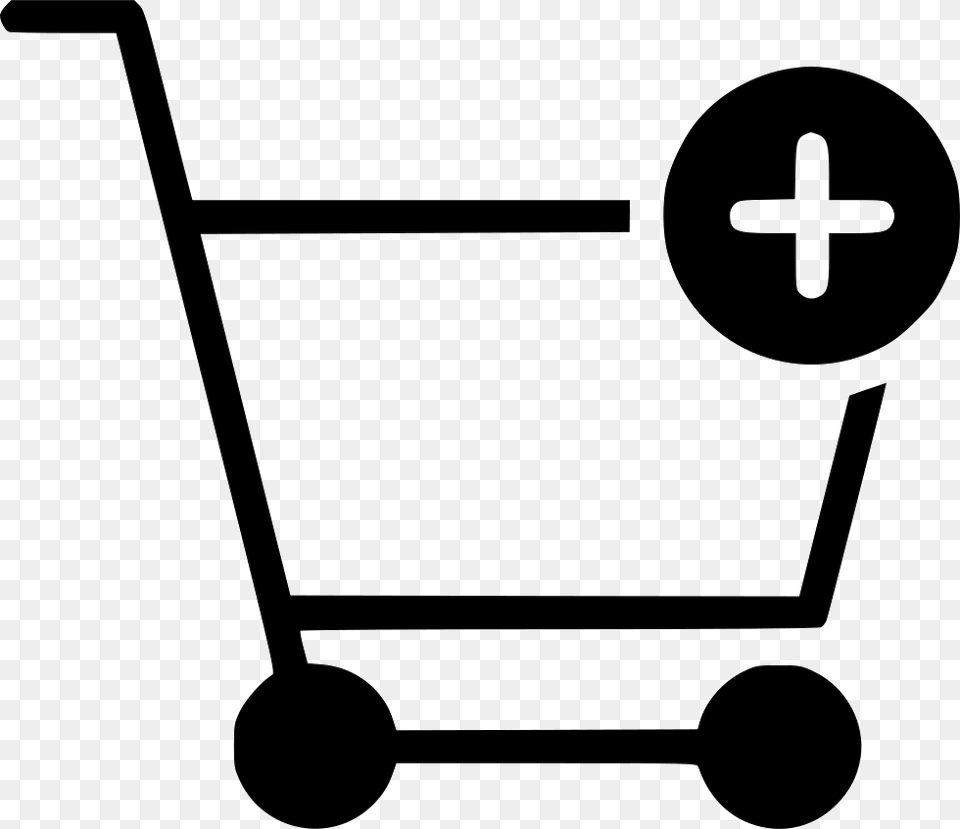Cart Trolley Buy Add Plus Shopping Cart With Goods Icon, Shopping Cart, Stencil, Device, Grass Png