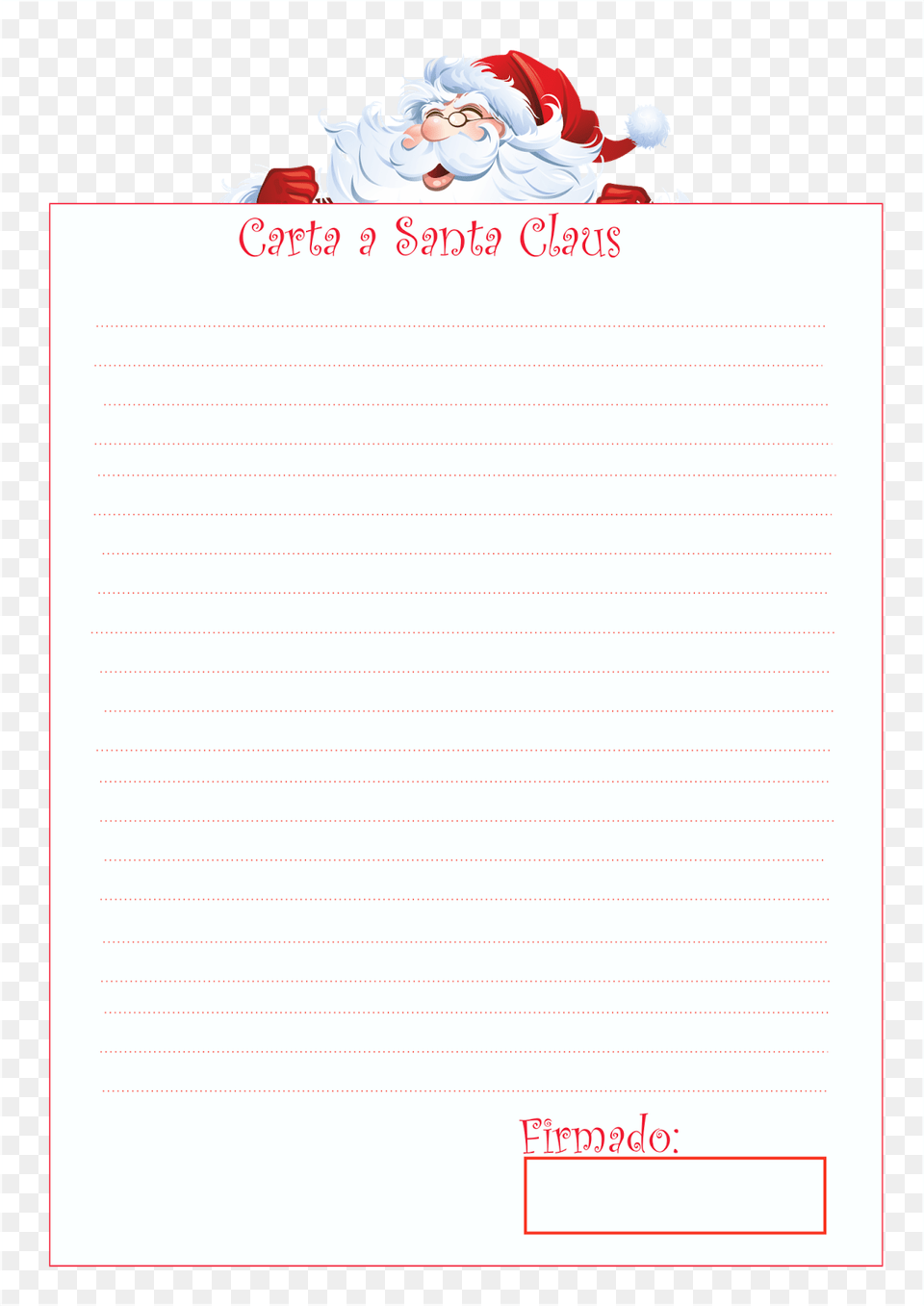 Carta A Santa Claus Document, Page, Text, Baby, Person Free Png Download